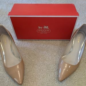Coach Patent Leather Camel Heels